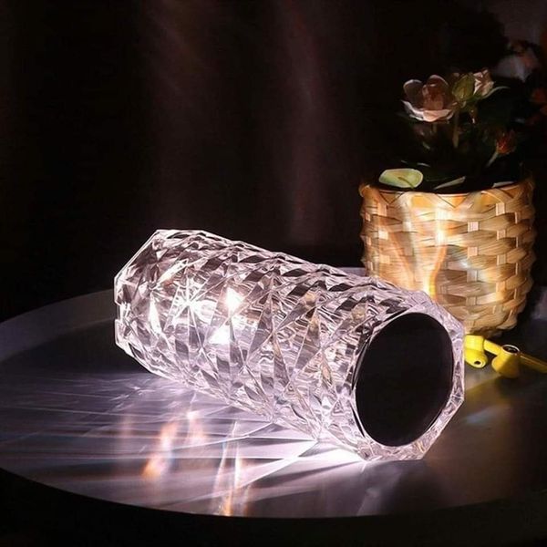 LAMPARA DE ACRÍLICO LUZ DIAMANTE TÁCTIL