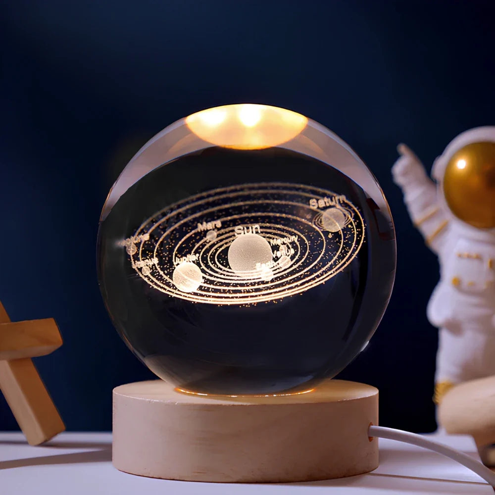 LAMPARA BOLA DE CRISTAL 3D