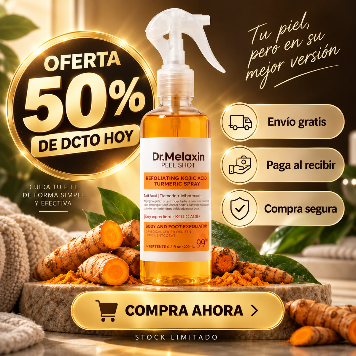 Dr Melaxin - Piel más uniforme y luminosa