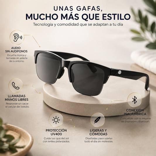 Gafas Inteligente F06 - Escucha sin dejar de ver
