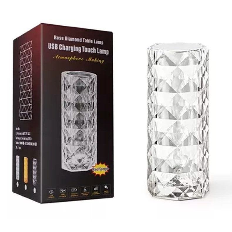 LAMPARA DE ACRÍLICO LUZ DIAMANTE TÁCTIL