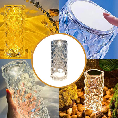 LAMPARA DE ACRÍLICO LUZ DIAMANTE TÁCTIL