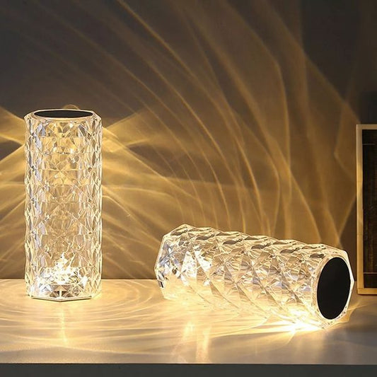 LAMPARA DE ACRÍLICO LUZ DIAMANTE TÁCTIL