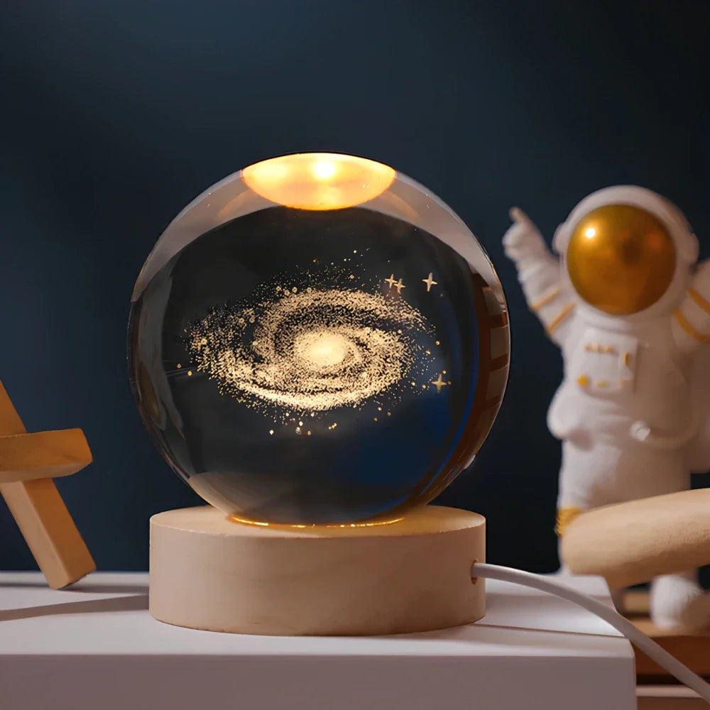 LAMPARA BOLA DE CRISTAL 3D