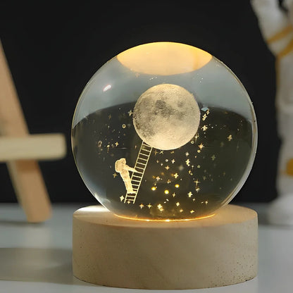 LAMPARA BOLA DE CRISTAL 3D