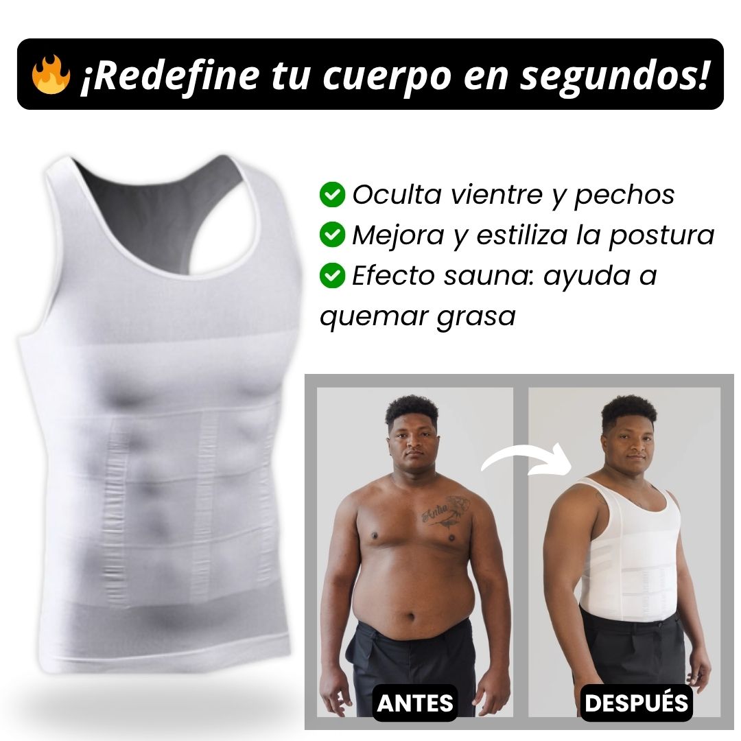 Camiseta Reductora - Moldea tu figura al instante bajo cualquier ropa