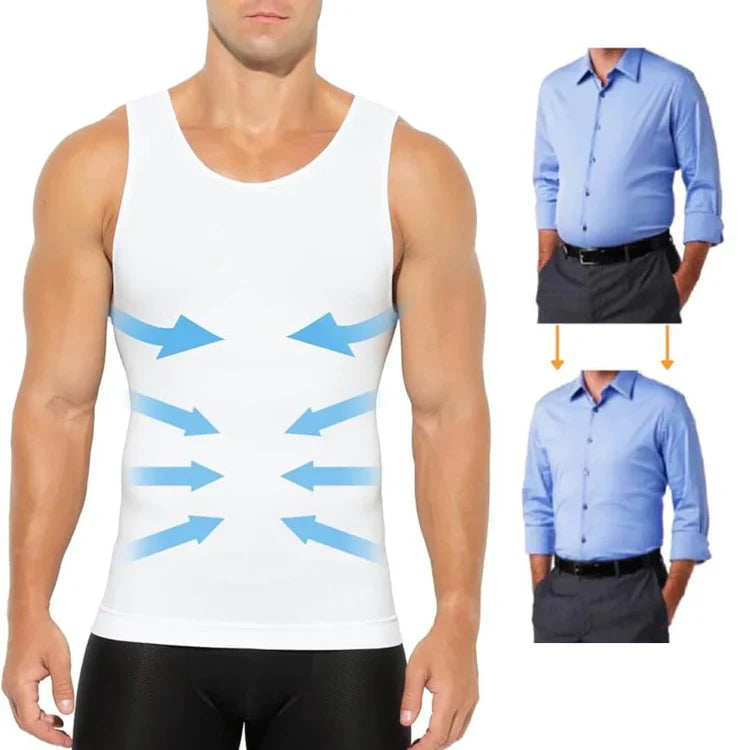 Camiseta Reductora - Moldea tu figura al instante bajo cualquier ropa