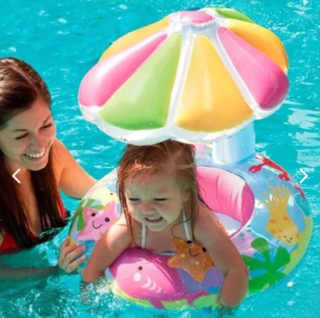 FLOTADOR CON SOMBRILLA INFLABLE PARA NIÑOS