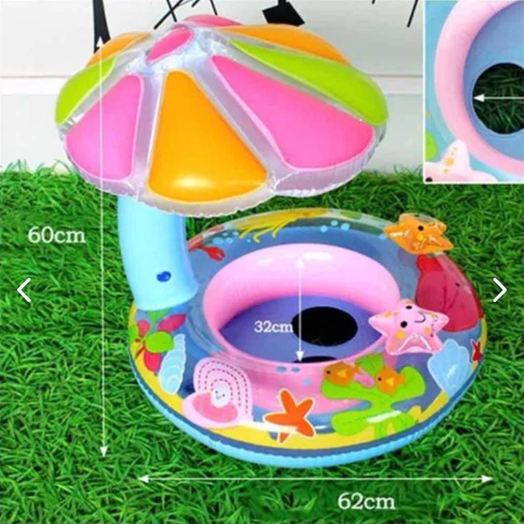 FLOTADOR CON SOMBRILLA INFLABLE PARA NIÑOS