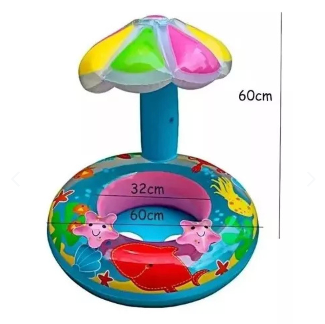 FLOTADOR CON SOMBRILLA INFLABLE PARA NIÑOS