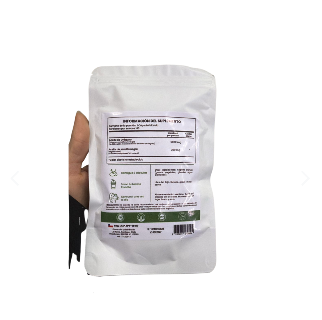 ACEITE DE ORÉGANO 60 CAPSULAS - 6000 Mg
