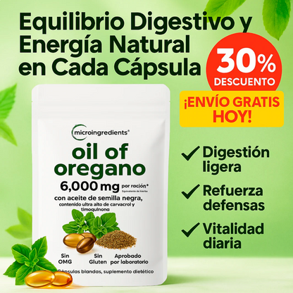 ACEITE DE ORÉGANO 60 CAPSULAS - 6000 Mg