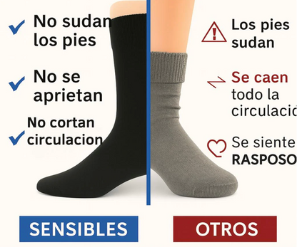 🎁 PACK DE 12 PARES DE CALCETINES PARA DIABÉTICOS