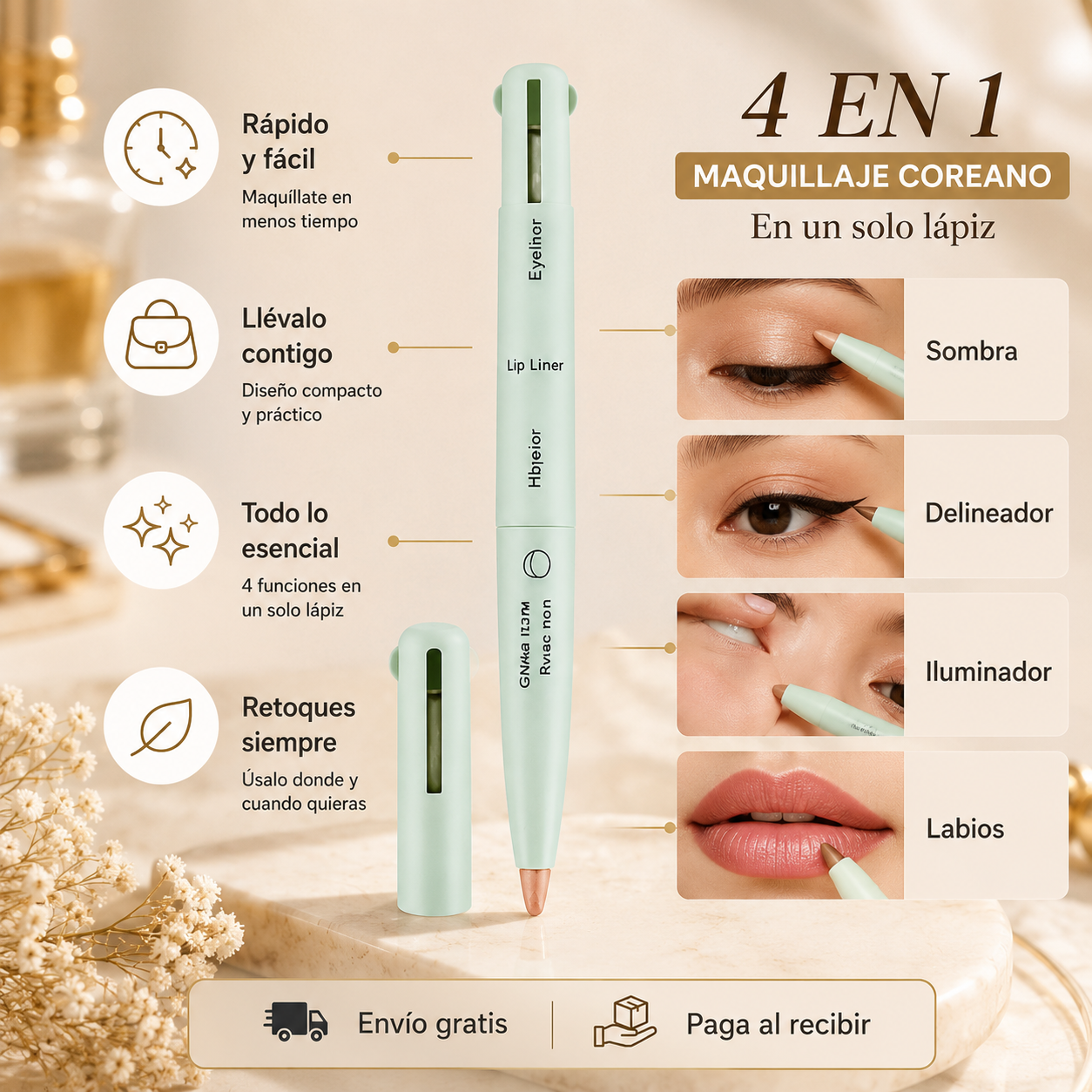 GlamPen™ 4 en 1 - Coreano - Oferta 2x1