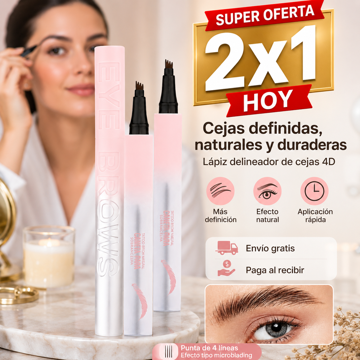 Eye Brows 2x1 - Lapiz Cejas Impermeables