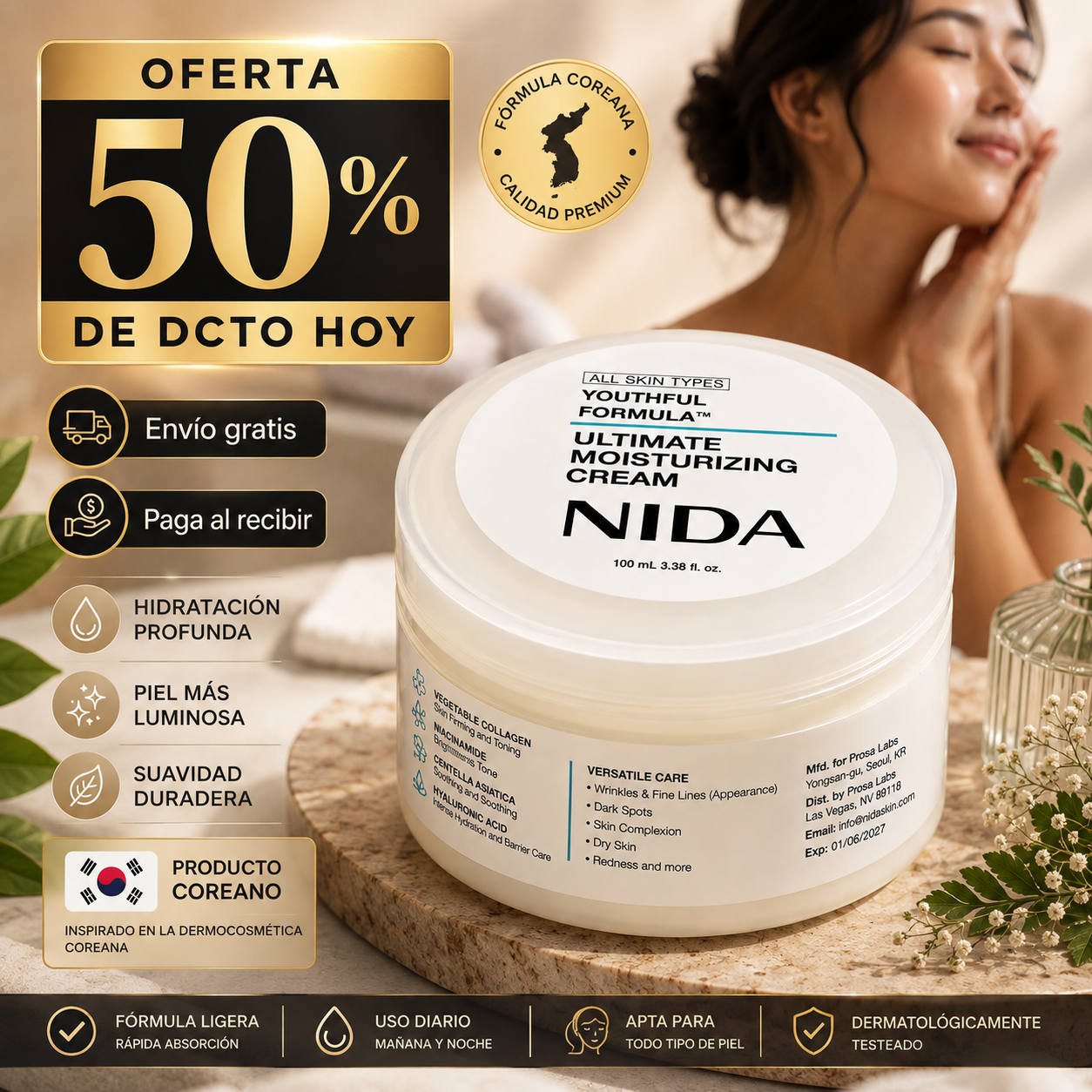NIDA - Hidratación Profunda Todo el Día
