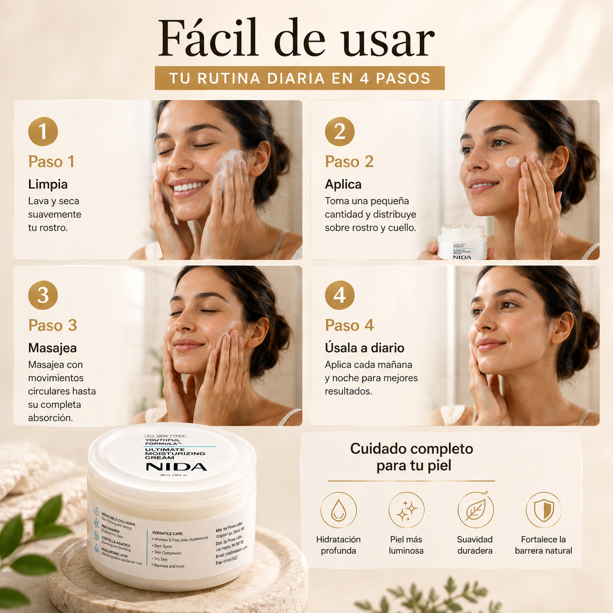 NIDA - Hidratación Profunda Todo el Día