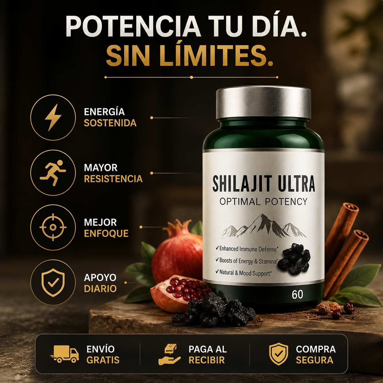 Shilajit Ultra - Energía y Vitalidad Diaria