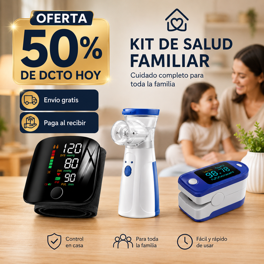 VitalCare 3 en 1 - Tensiómetro + Nebulizador + Oxímetro