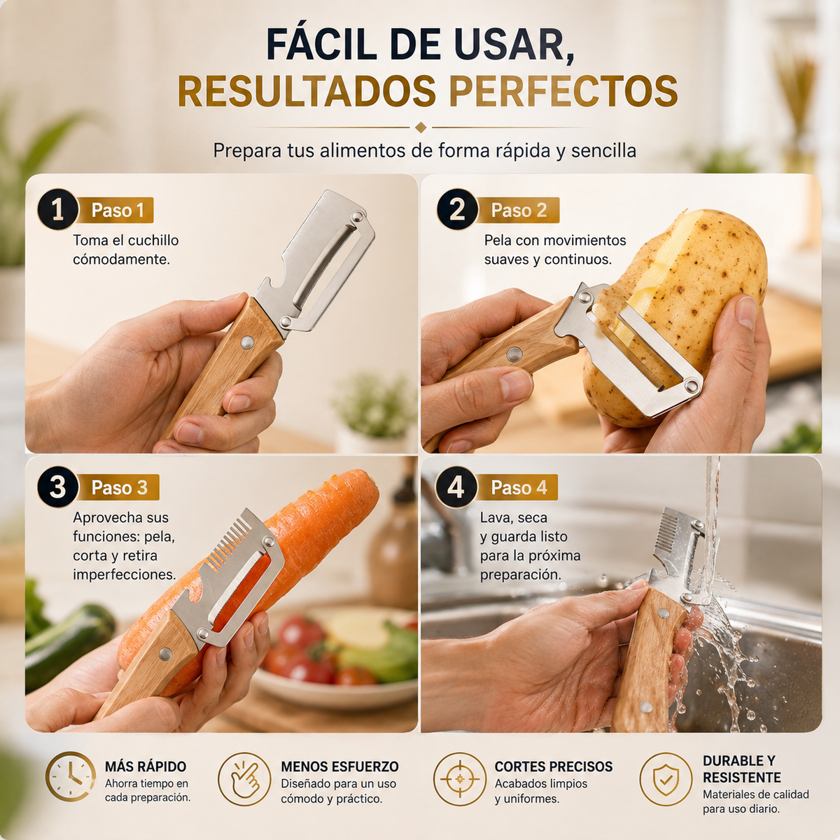 Pack Cuchillos Profesional 2X1 - Ahorra tiempo al cocinar