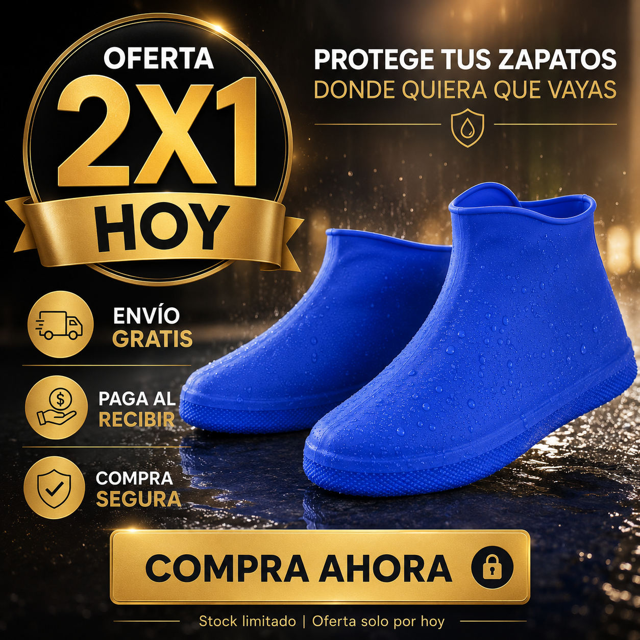 CubreCalzado 2x1 - Evita agua y barro al caminar