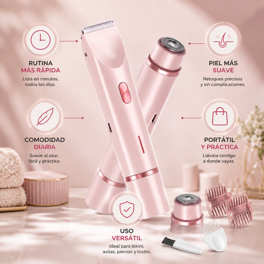 PeachSkin 2 en 1 - Depilación suave y rápida aprueba de agua