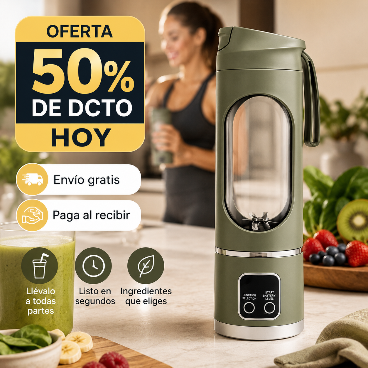 NutriMix USB - Batidora Portátil Recargable