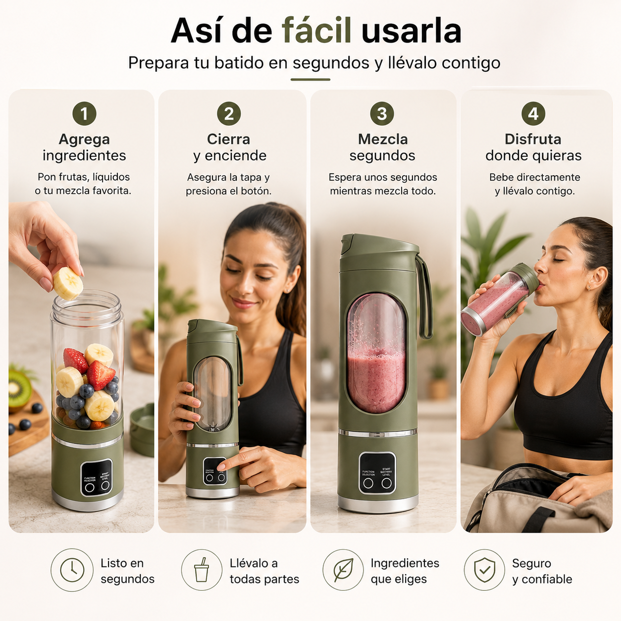 NutriMix USB - Batidora Portátil Recargable