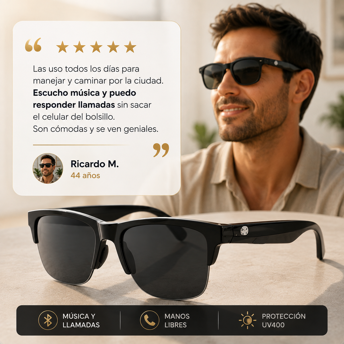 Gafas Inteligente F06 - Escucha sin dejar de ver