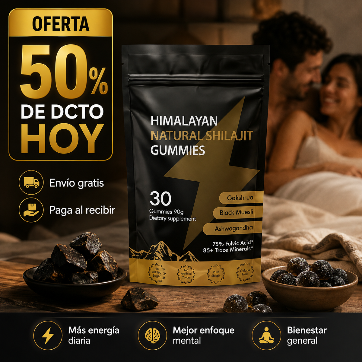 Shilajit Gomitas - Apoyo diario para más energía