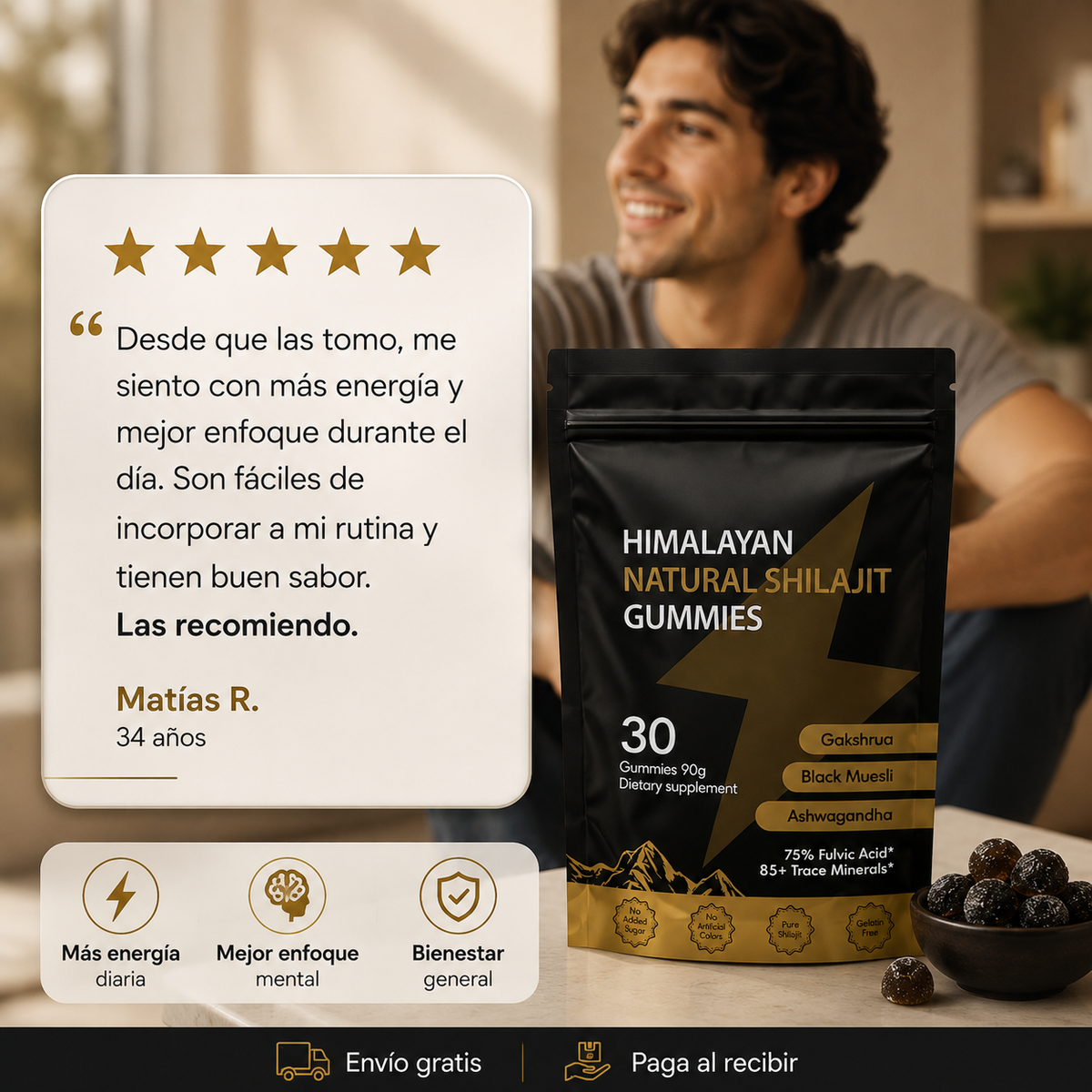 Shilajit Gomitas - Apoyo diario para más energía