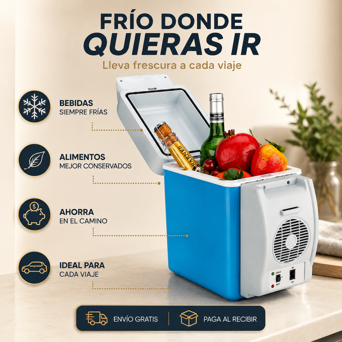 Refrigerador Portátil - Frío dondequiera que vayas