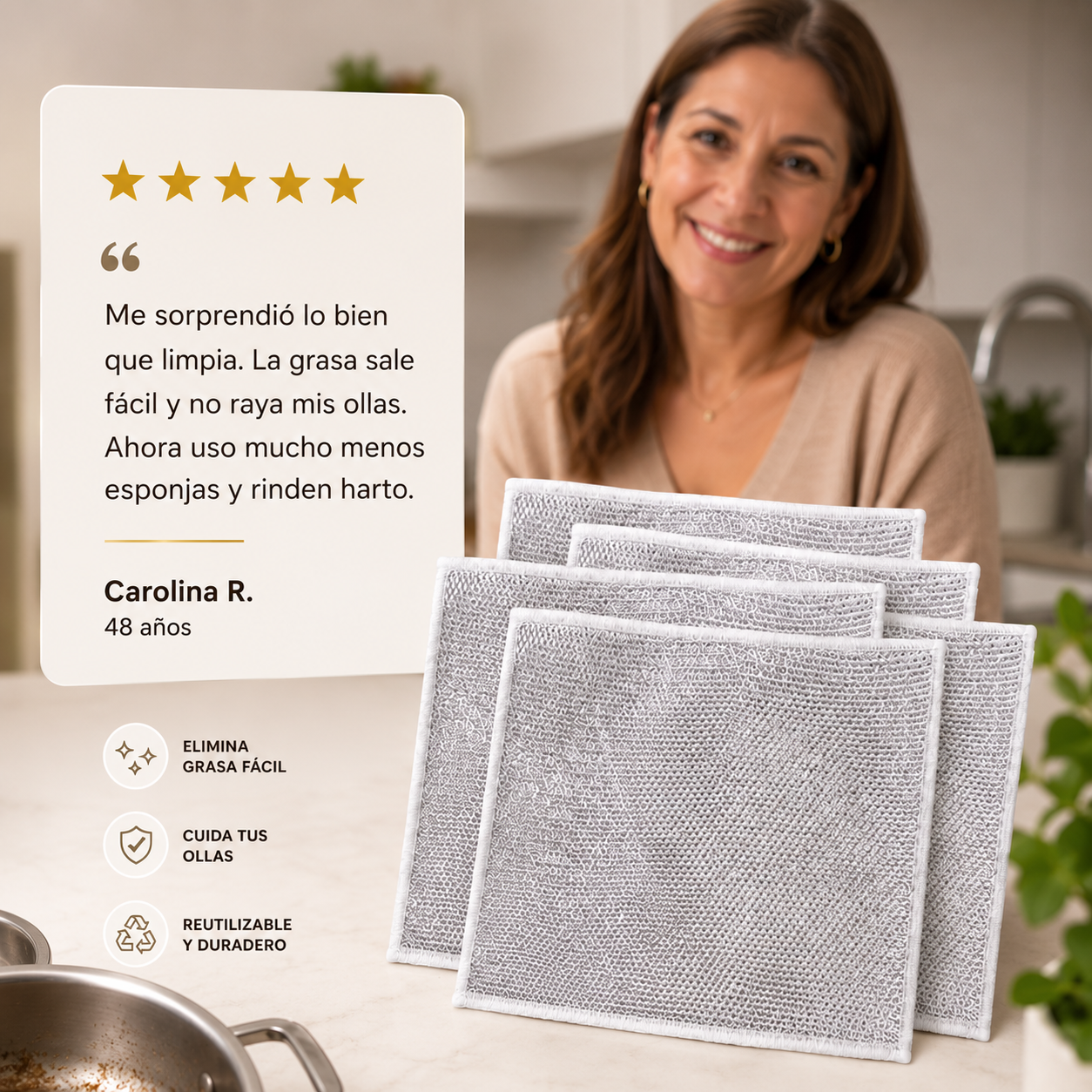 SilverClean Pro - 10 uni - Limpieza fácil y que dura más