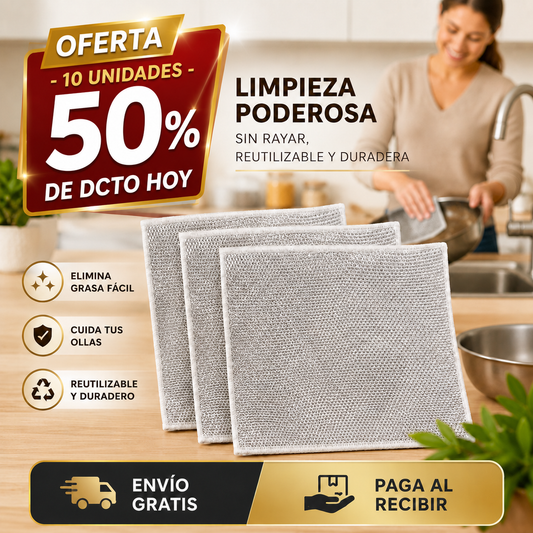 SilverClean Pro - 10 uni - Limpieza fácil y que dura más