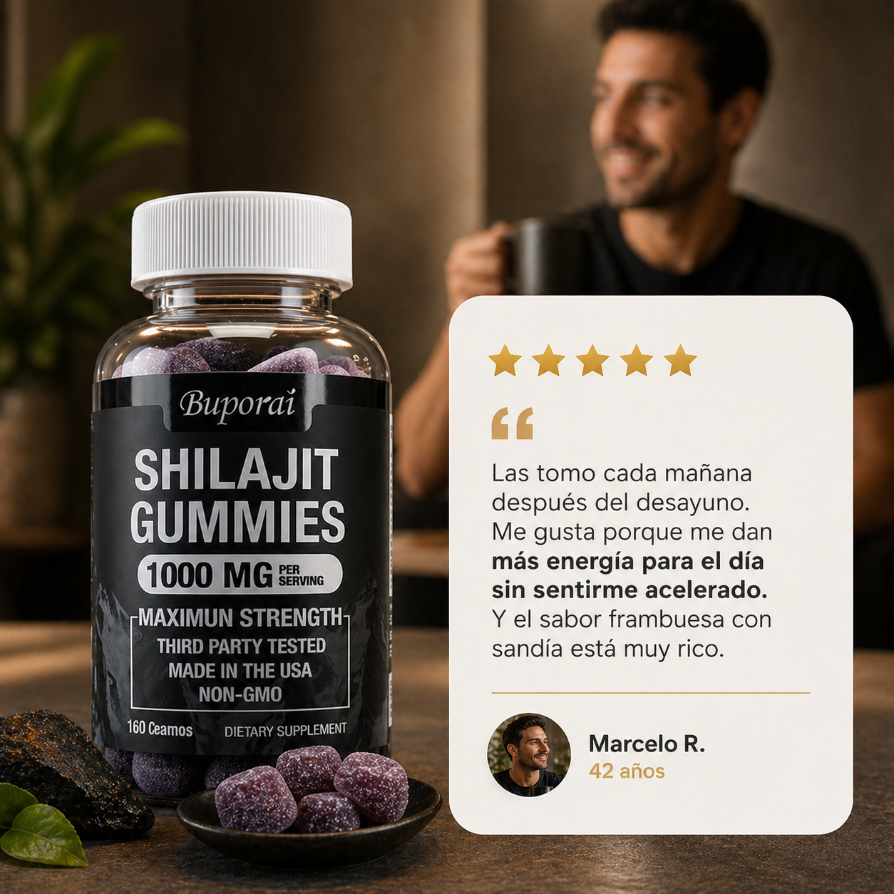 Shilajit Gomitas - Apoyo diario para más energía