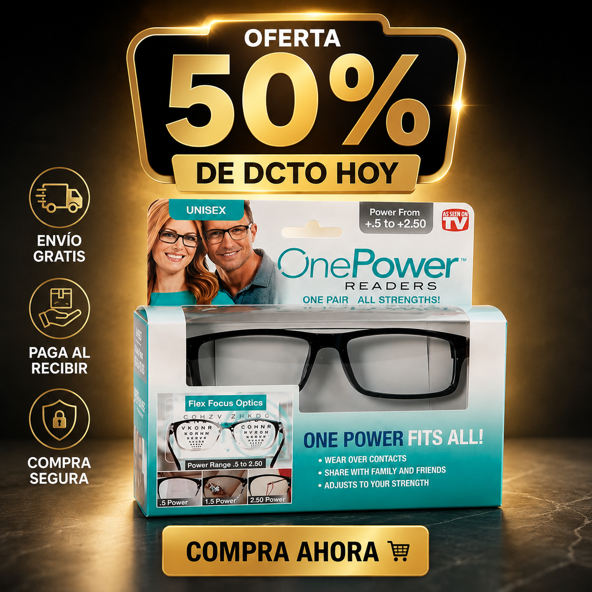 Lentes One Power - Visión clara a distintas distancias