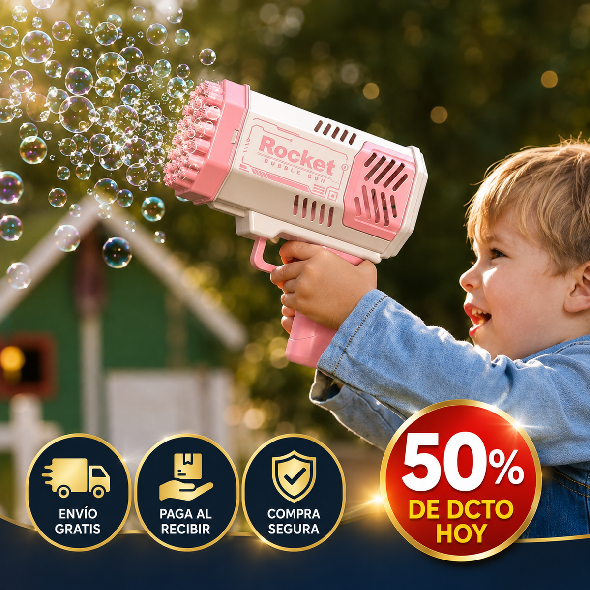 FunBazooka™ – Cientos de burbujas en segundos