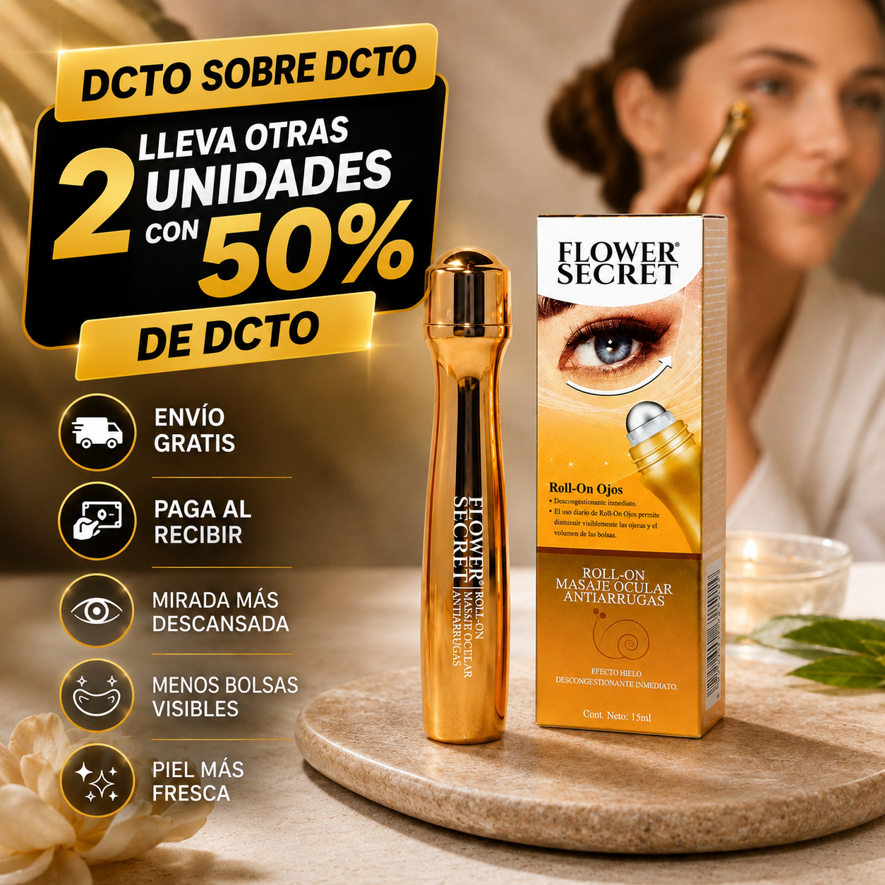 Roll-On Ojos Caracol - 2 Unidades Extra