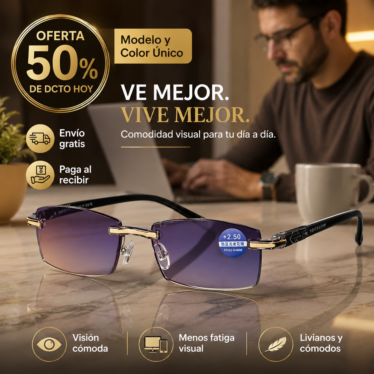 Lentes Smart RT90 - Enfoque claro en cada distancia (modelo único)