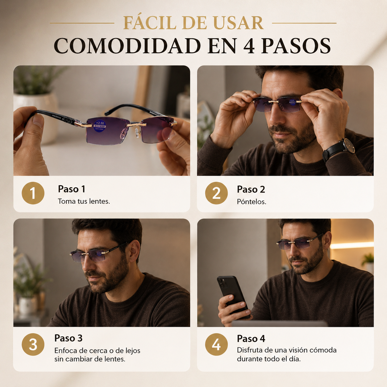 Lentes Smart RT90 - Enfoque claro en cada distancia (modelo único)