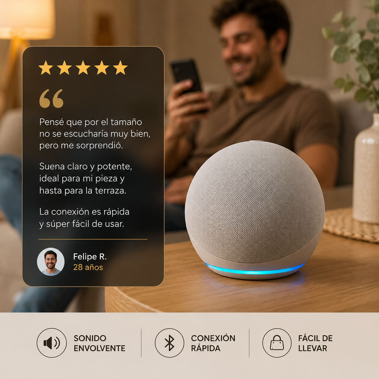 Parlante Bluetooth Alaxe - Audio envolvente y portátil