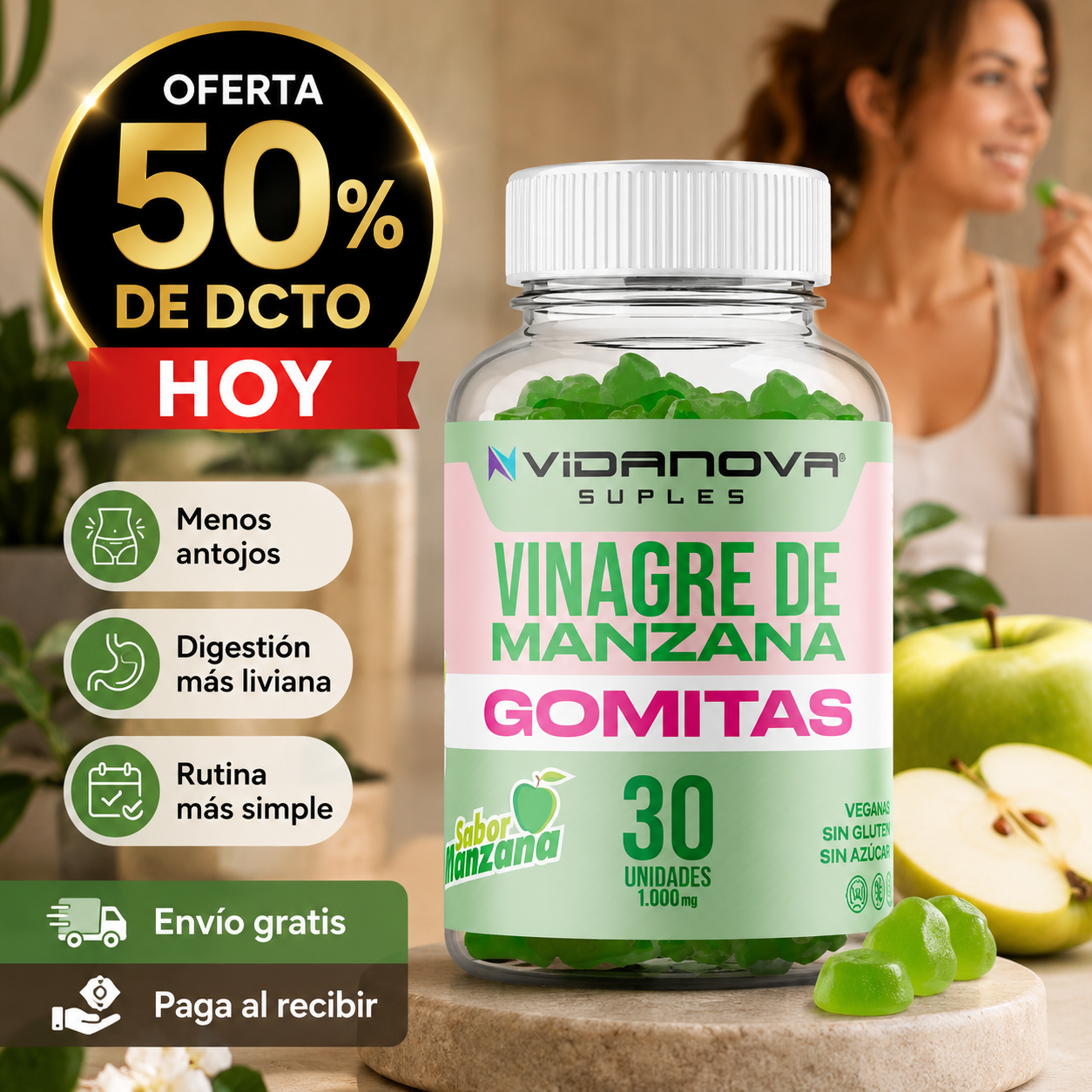 Gomitas de Vinagre - Ayuda a controlar antojos