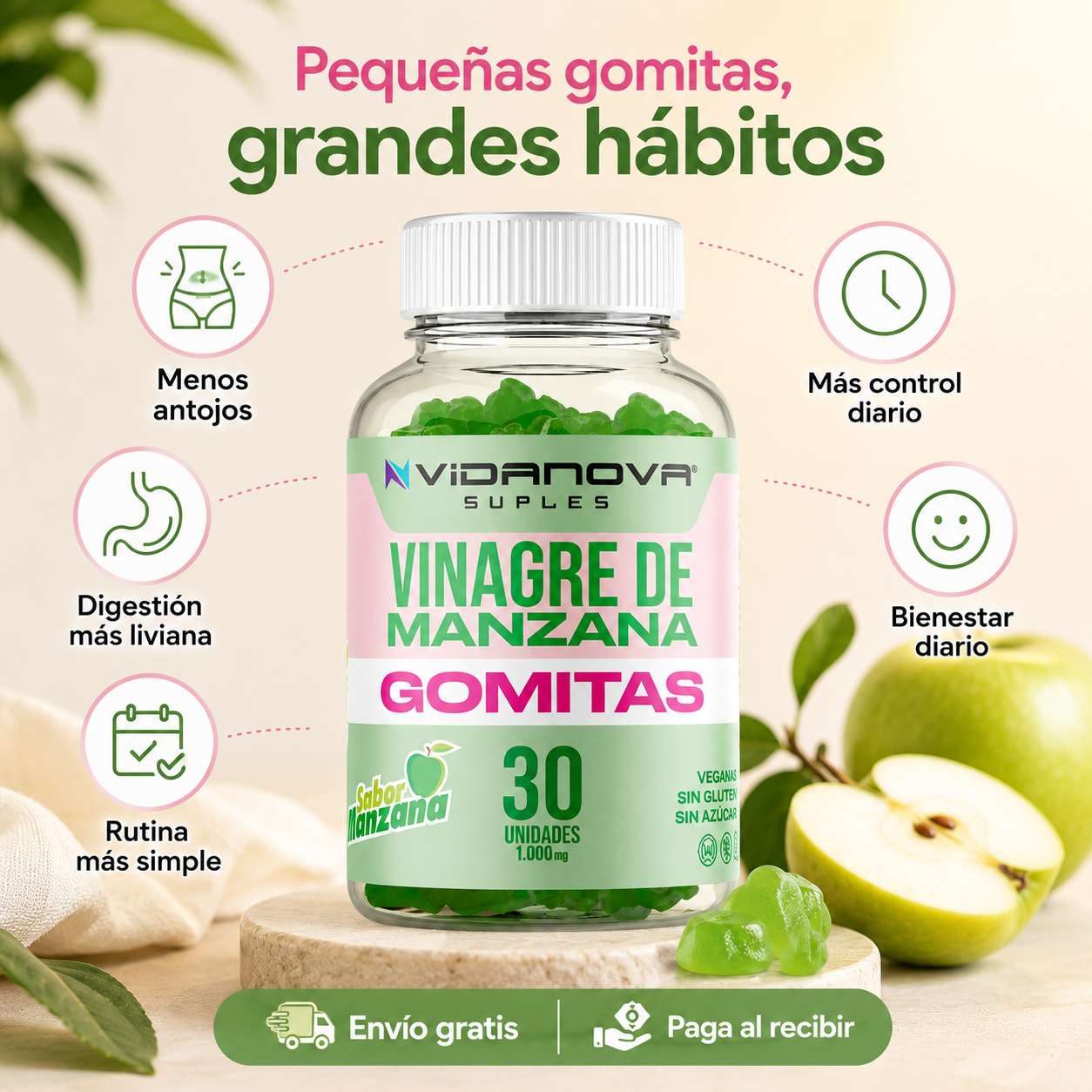 Gomitas de Vinagre - Ayuda a controlar antojos