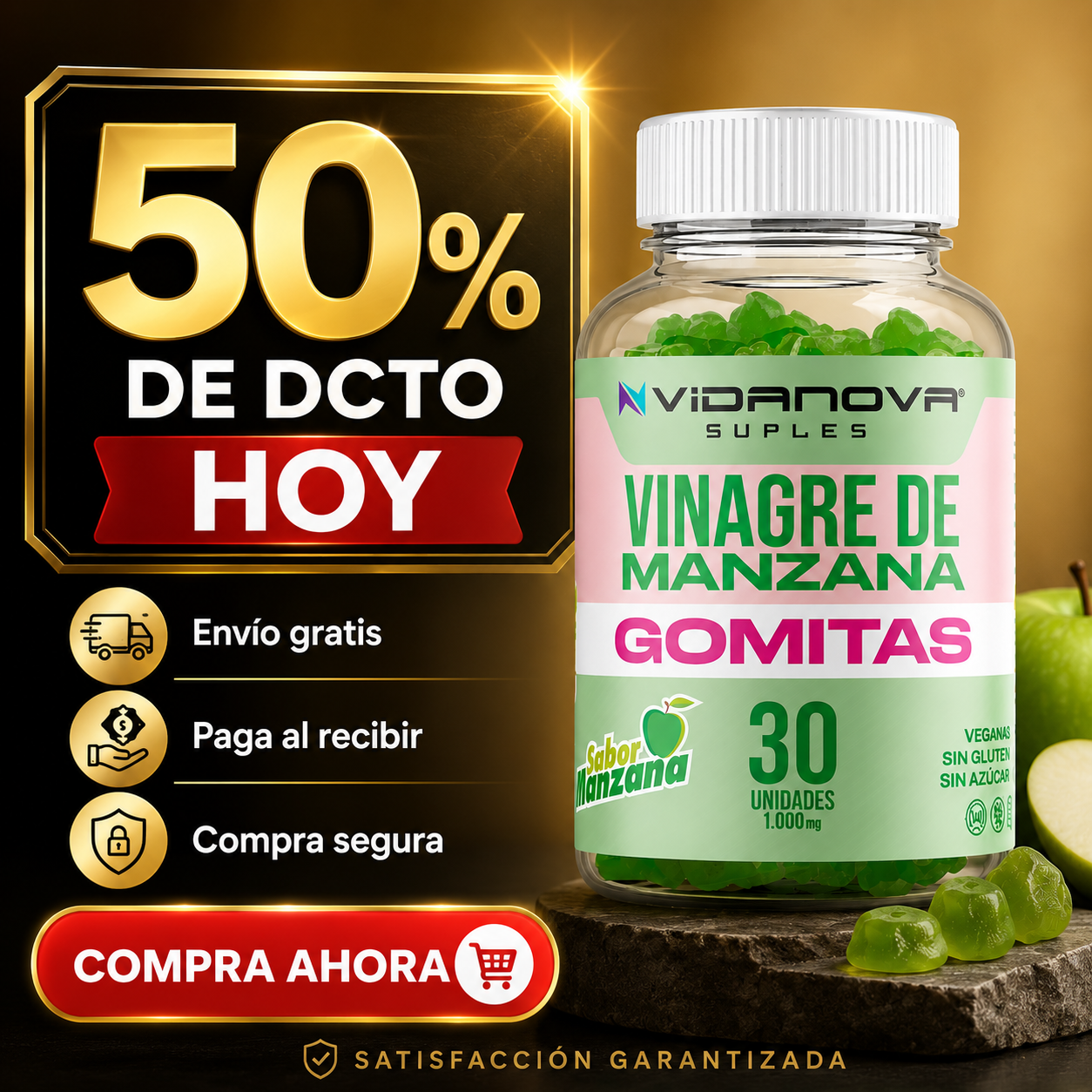 Gomitas de Vinagre - Ayuda a controlar antojos