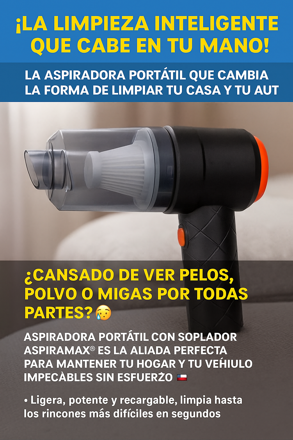 ¡OFERTA NAVIDEÑA! 🎁 ASPIRADORA PORTÁTIL CON SOPLADOR
