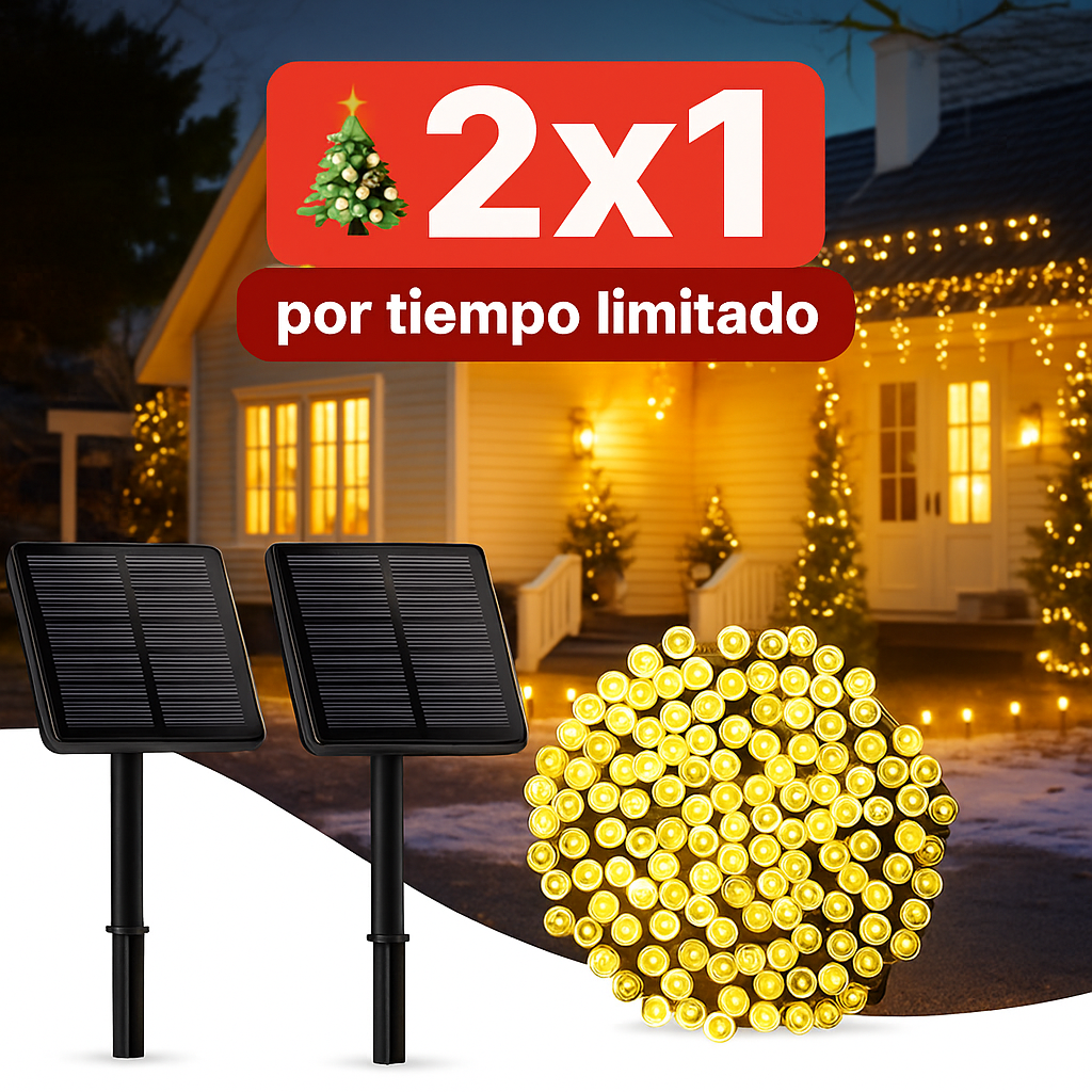 LUCES SOLARES NAVIDEÑAS (2x1 PROMO NAVIDAD 🎄)