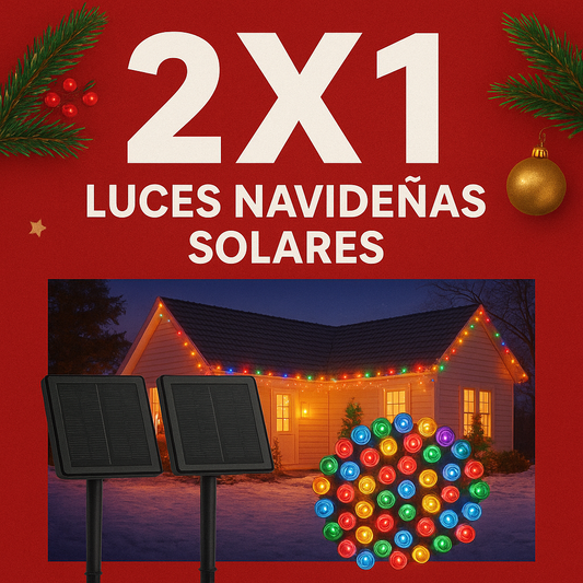 LUCES SOLARES NAVIDEÑAS (2x1 PROMO NAVIDAD 🎄)