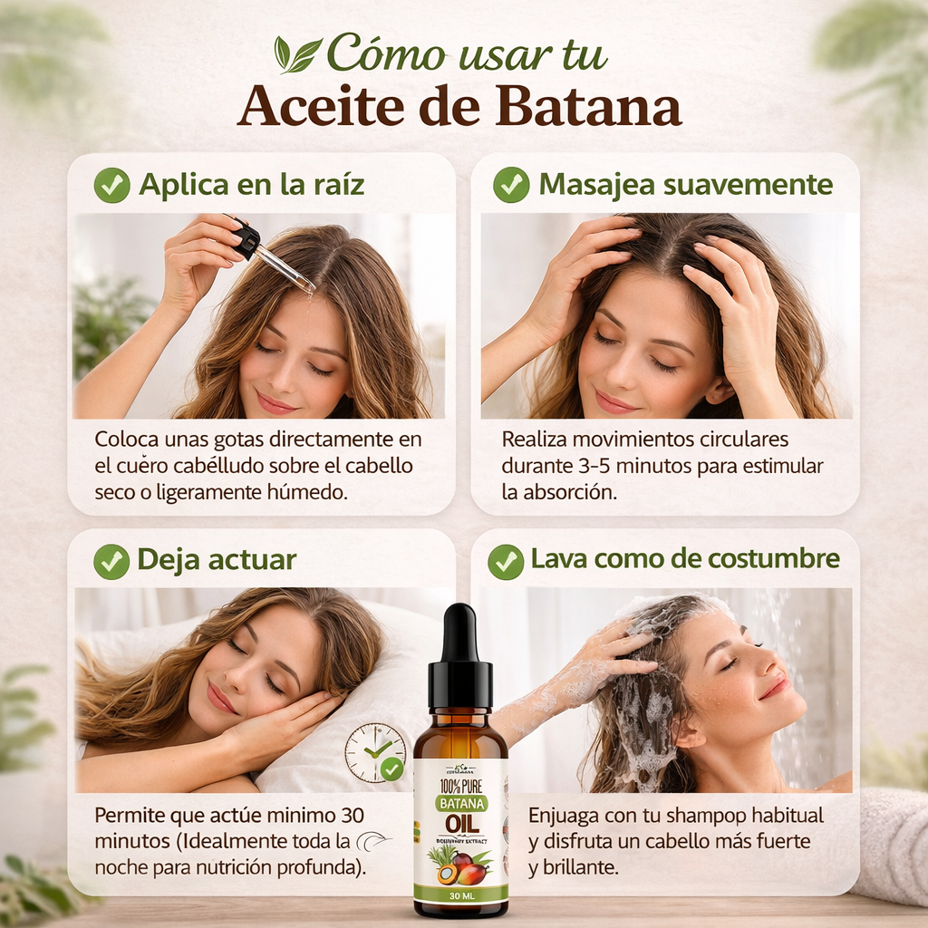 Aceite de Batana - Apoya el crecimiento y revitaliza tu cabello
