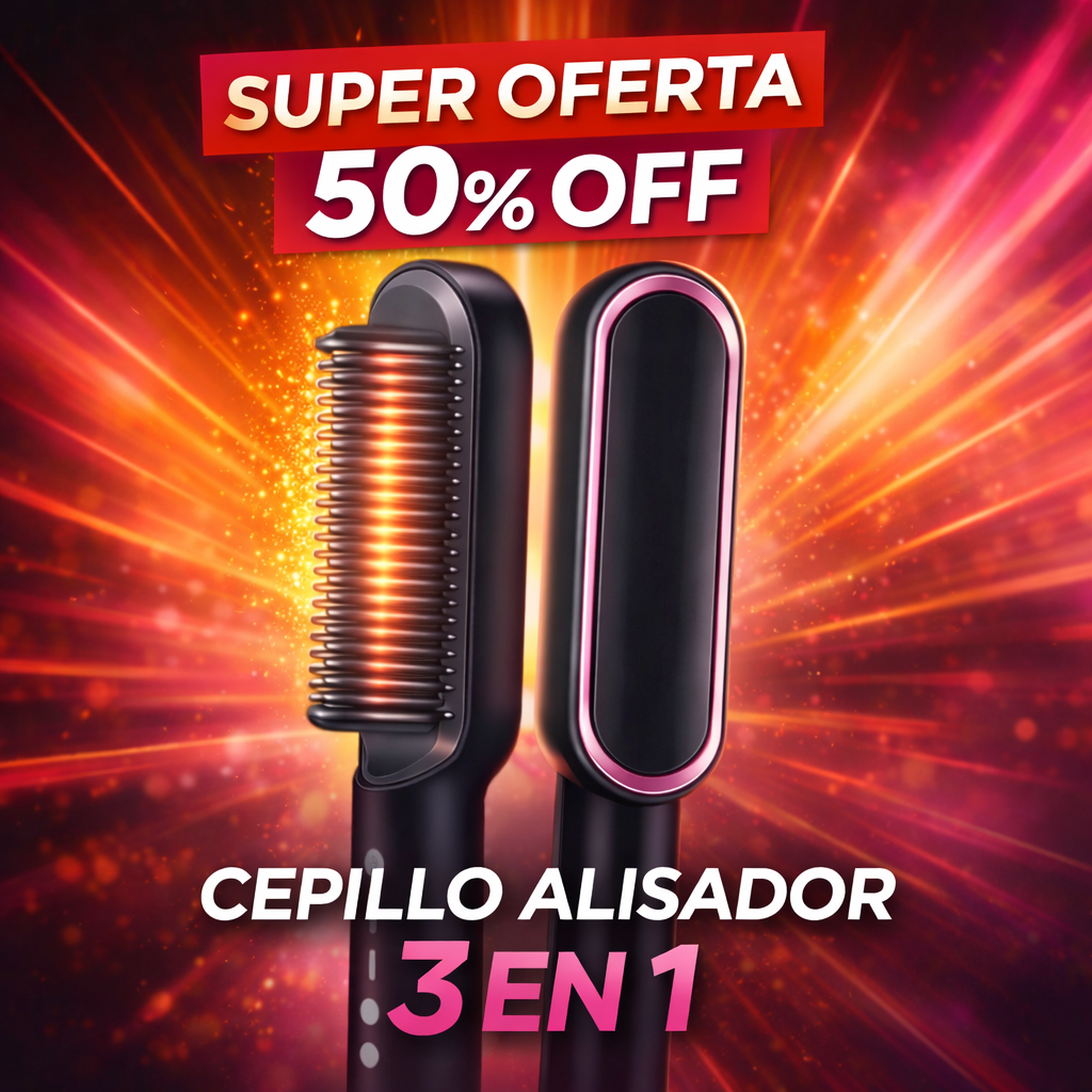 Cepillo Alisador 3 en 1 - Alisa, seca y ordena