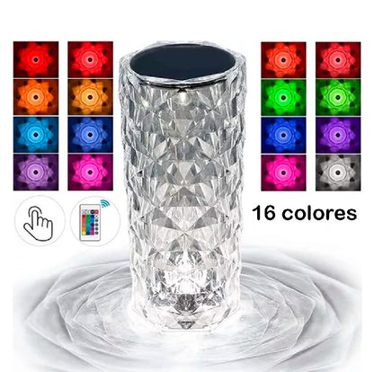 LAMPARA DE ACRÍLICO LUZ DIAMANTE TÁCTIL